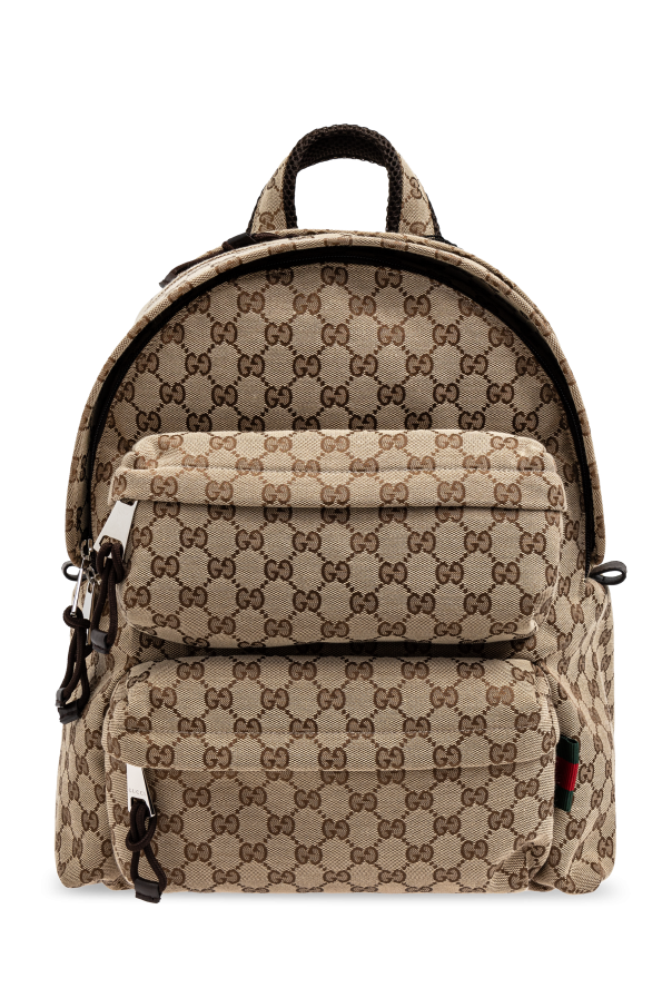 Gucci print leather backpack hotsell